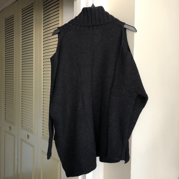 All Saints Charcoal Grey Open Shoulder Cardigan - Picture 5 of 8